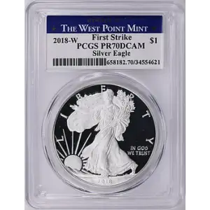 2018-W $1 Silver Eagle First Strike, DCAM