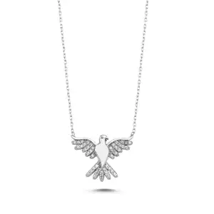  Bird Necklace - White