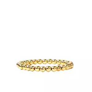 Gold 6mm beaded ball bracelet - Marlyn Schiff 