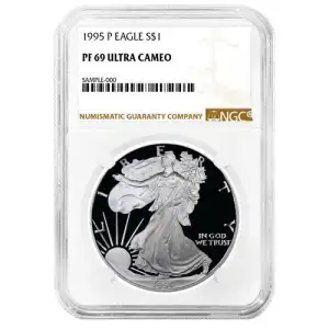 1995 P Eagle S$1 PF69UC White NGC