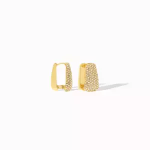 gold-Crystal Pave U Shaped earring - Marlyn Schiff