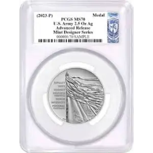 2023 U.S. Army Matte 2.5oz PCGS MS70 Medal