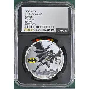 2024 SAMOA S$5 DC COMICS BATMAN COLORIZED MS69 NGC