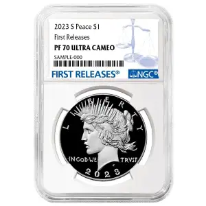 2023 S $1 Peace Dollar First Releases PF70UC NGC