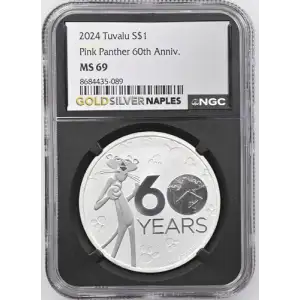 2024 Tuvalu Pink Panther 60th Anniversary MS 69