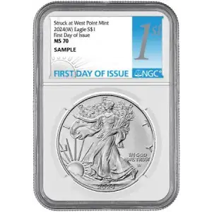 2024(W) Eagle S$1 - First Day of Issue - Struck At West Point Mint - MS 70 - NGC