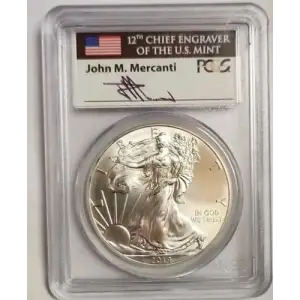 2014 $1 Silver Eagle Mercanti Signature