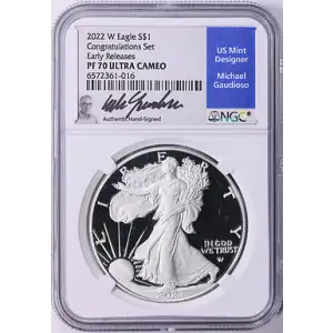 2020 W Silver Eagle Congratulations Set S$1 PF 70