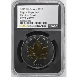 2025 Gilt Elegant Maple Leaf Rhodium Plated MATTE (2)