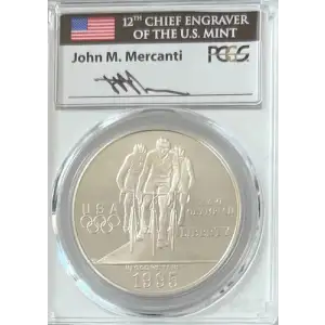 1995-P $1 Cycling Mercanti Signature, DCAM