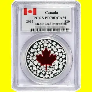 2013 $20 Maple Leaf Impression Colorized, DCAM