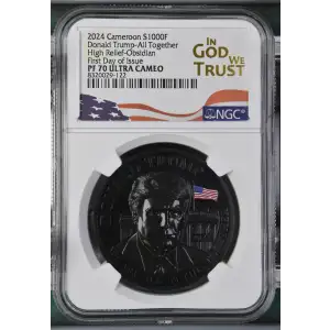 2024 FDI Donald Trump-All Together High Relief-Obsidian ULTRA CAMEO (2)