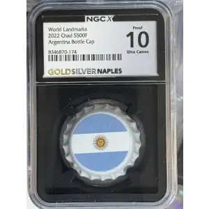 2022 6g Argentina Bottle Cap - NGC - Ultra Cameo - PF70 (2)