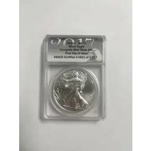 2017 - (W) - ANACS - MS70 - $1 Silver Eagle