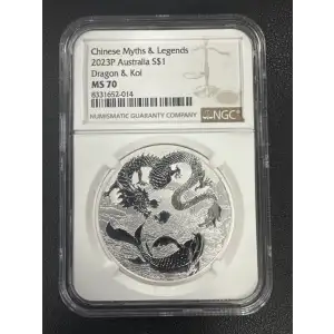 2023P Australia Dragon & Koi S$1
2023P AUSTRALIA S$1 DRAGON & KOI CHINESE MYTHS & LEGENDS MS10/70 NGC [DUPLICATE for #564493]
