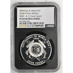 2018 P WWI - U. S. Coast Guard WWI Coin & Medal Set ULTRA CAMEO (2)