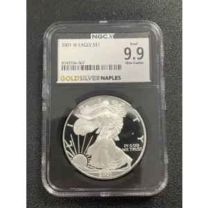 2001 W S$1 Silver Eagle PF9.9UC NGCX