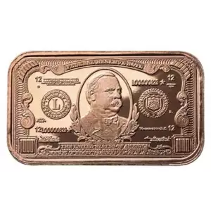 1 oz copper bar $1000 banknote / 1000