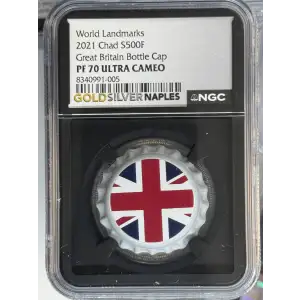2021 6g Great Britain Bottle Cap - NGC - Ultra Cameo - PF70