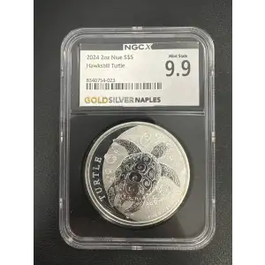2024 2oz Niue S$5 Hawksbill Turtle MS9.9/69