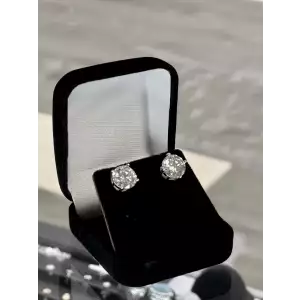 Moissanite Stud Earrings St.Silver