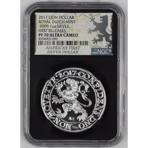 2017 1oz LION DOLLAR - .9999 FIRST RELEASES ULTRA CAMEO (2)
