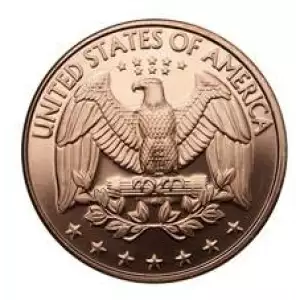 1 oz copper Quarter eagle rev/ wings