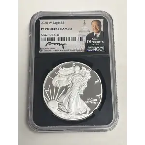 2020 Eagle S$1 PF70UC Mint Director's Series Signed