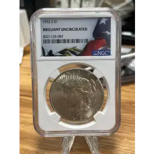 1924 S Peace Dollar NGC BRILLIANT UNCIRCULATED
