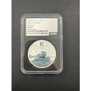 2025P S$1 AUSTRALIA YEAR OF THE SNAKE COLORIZED MS70 NGC