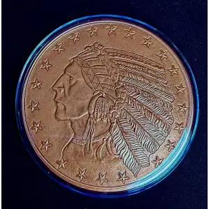 5 oz Copper Incuse Indian HLM