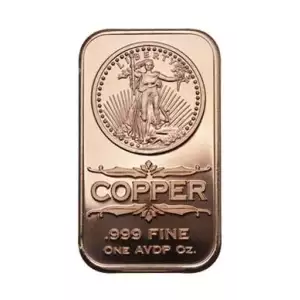 1 oz copper front walking liberty/ wings