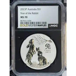 2023P Australia S$1 Year of the Rabbit NGC MS70 (2)