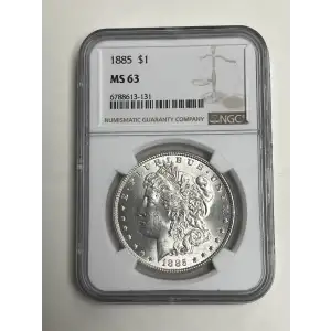 1885 $1 Morgan MS63 White NGC