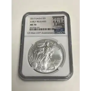2017 Eagle S$1 MS70 Early Release NGC
