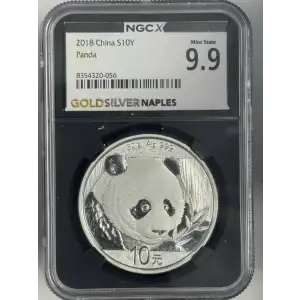 2018 1 oz China Panda s10y Mint State 9.9