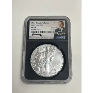 2020 Eagle S$1 MS70 Mint Director's Series Signed