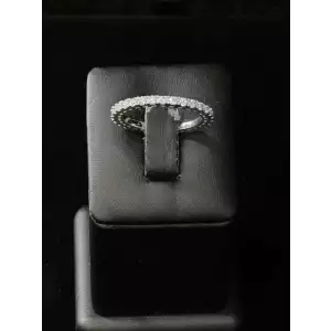 2 mm Moissanite Thin Ring 925 St.Silver 3 Gram Size 9 