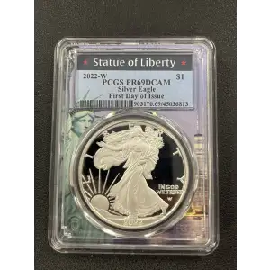 2022 W Silver Eagle PCGS PR69DCAM First Day of Issue