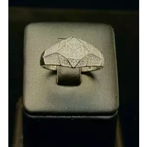 Silver Cubic Zirconia Fancy Ring 5.7g S 11