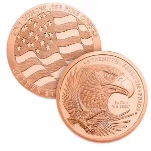 5 oz Copper Eagle Round