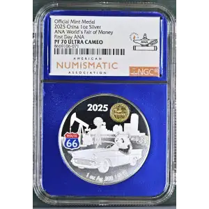 2025 ANA World's Fair of Money First Day ANA Official Mint Medal ULTRA CAMEO (2)