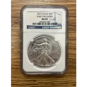 2012 Eagle S$1 MS69 Early Releases NGC