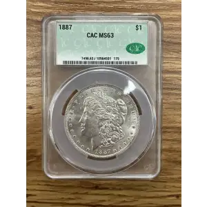 1887 - P - CAC - MS63 - $1 Morgan