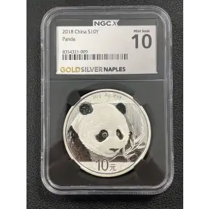 2018 1 oz China Panda s10y Mint State 10