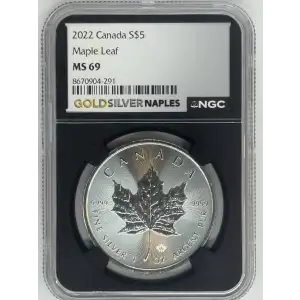 2022 - 1oz Silver Male Leaf - NGC MS69 (mixed Label)