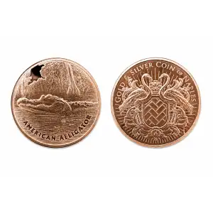 1 Oz Copper Round Florida Alligator