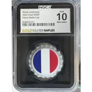 2022 6g France Bottle Cap - NGC - Ultra Cameo - PF70
