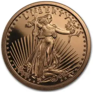 1 oz Copper Saint-Gaudens (Front Walking Liberty)