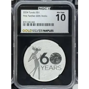 2024 Tuvalu Pink Panther 60th Anniversary Mint State 10